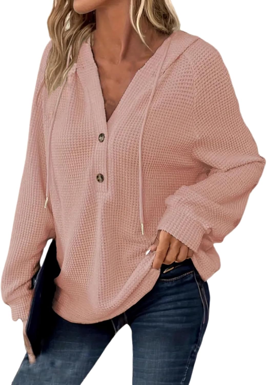 Oversized V-Neck Sweat | Relaxed Fit Sweatshirt For Women - Cozy Fall Clothing