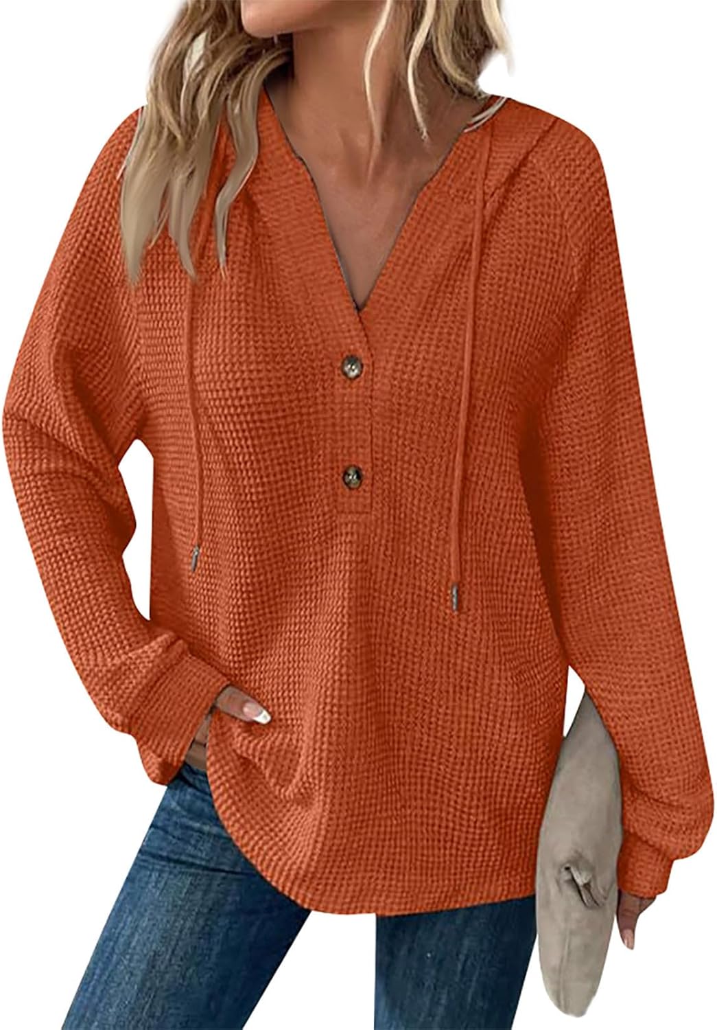 Oversized V-Neck Sweat | Relaxed Fit Sweatshirt For Women - Cozy Fall Clothing