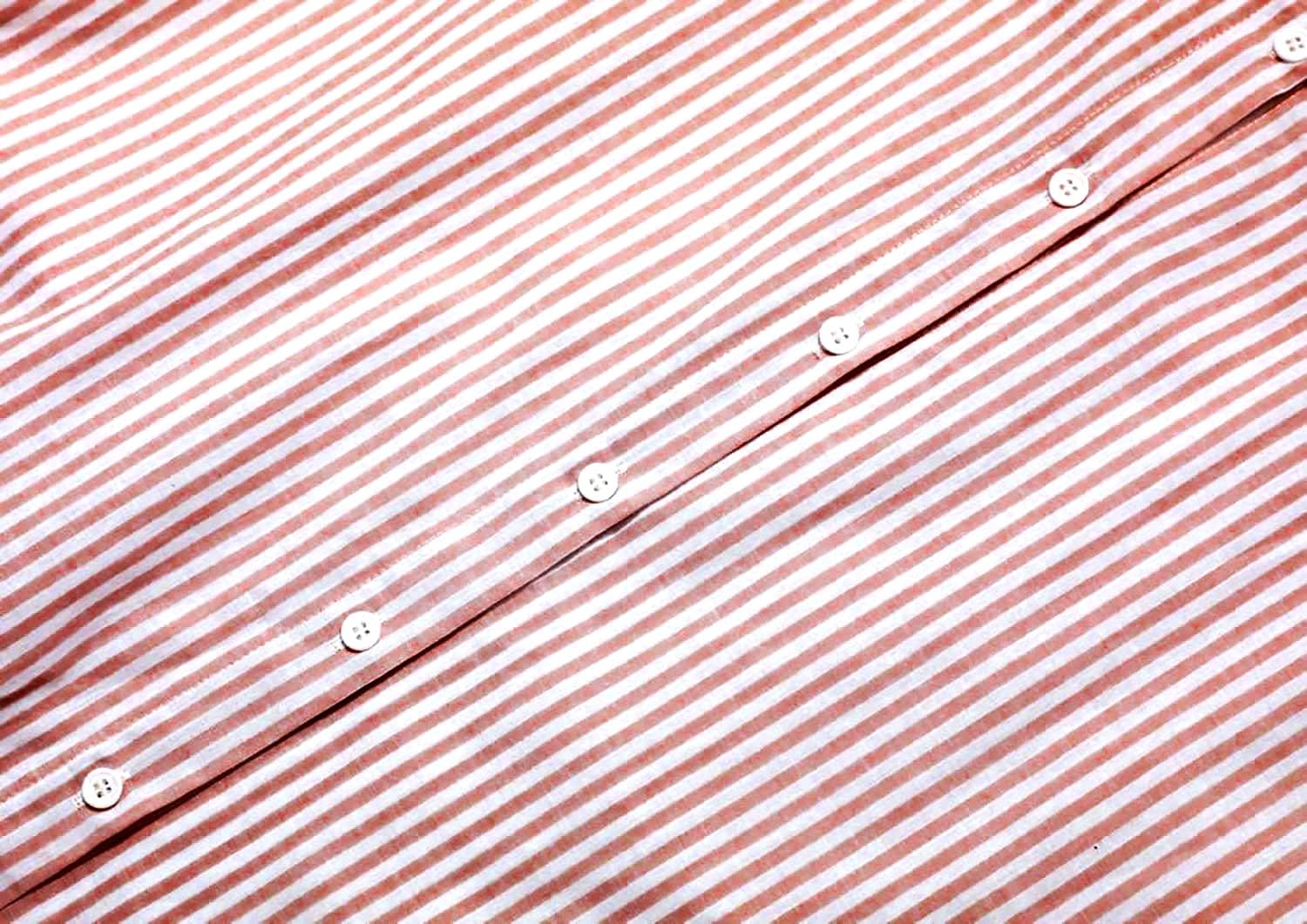 Long Sleeve Shirt Dress – Classic Stripe Pattern | Button Front, Relaxed Fit Dress