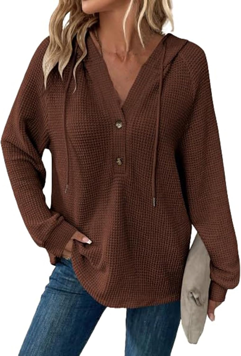 Oversized V-Neck Sweat | Relaxed Fit Sweatshirt For Women - Cozy Fall Clothing