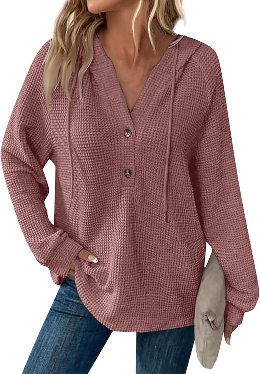 Oversized V-Neck Sweat | Relaxed Fit Sweatshirt For Women - Cozy Fall Clothing