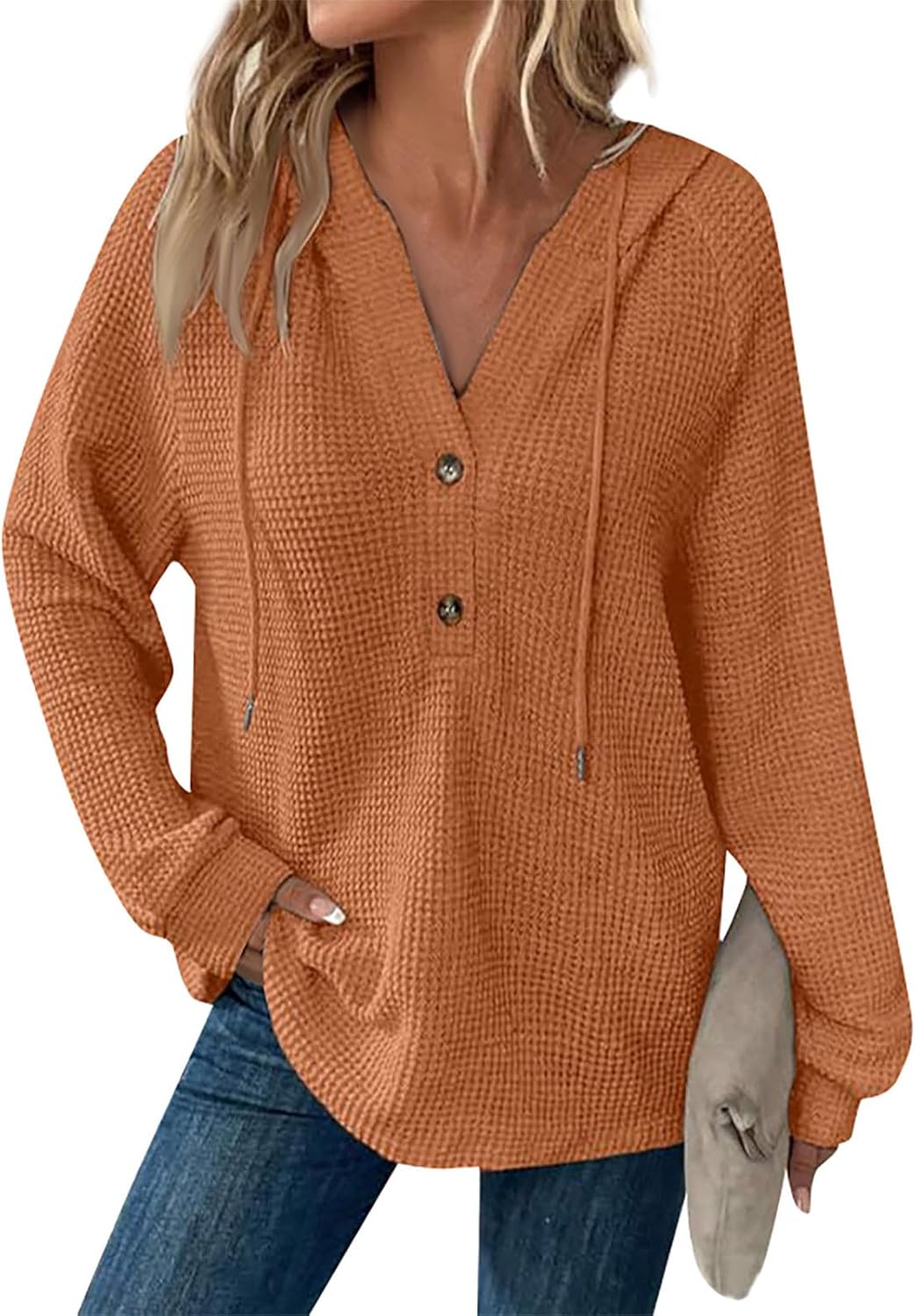 Oversized V-Neck Sweat | Relaxed Fit Sweatshirt For Women - Cozy Fall Clothing
