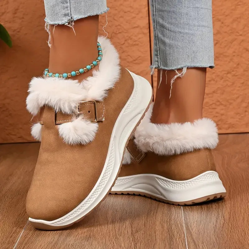 Stylish Casual Shoes – Cozy Warm Footwear with Plush Lining & Traction Sole
