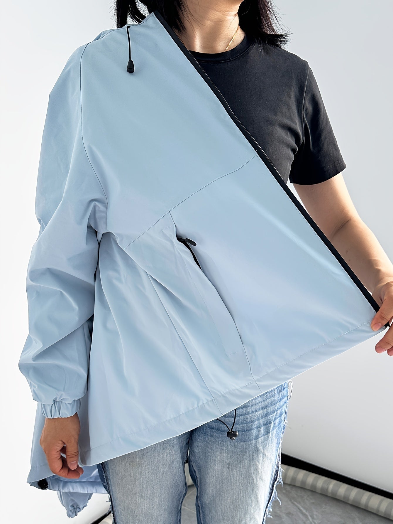 Women's Rain Jacket - Lightweight Waterproof Coat With Pockets | Gabriella