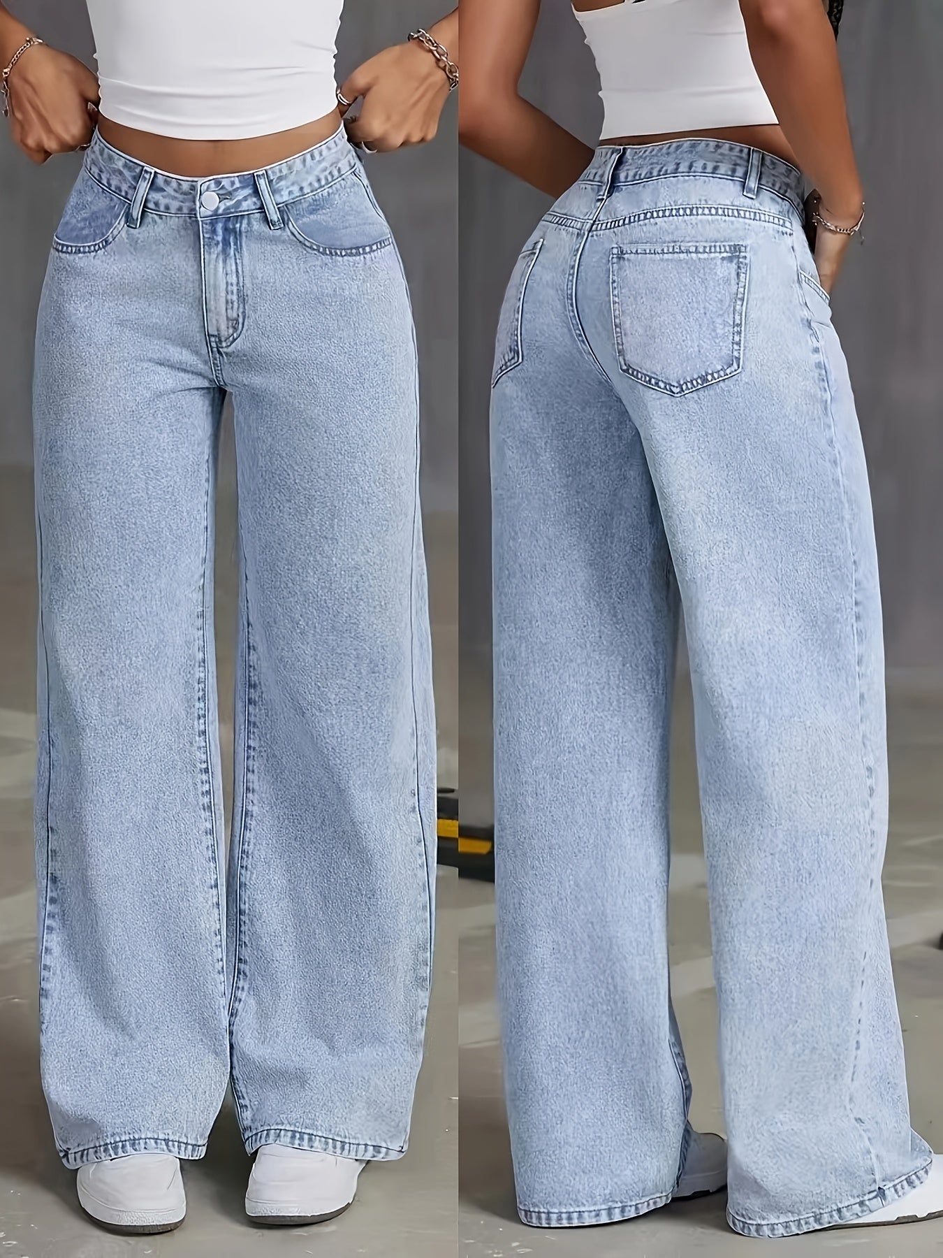 High Waisted Denim PHILIPPA™ – Wide Leg Jeans With Flattering Fit & Vintage Style