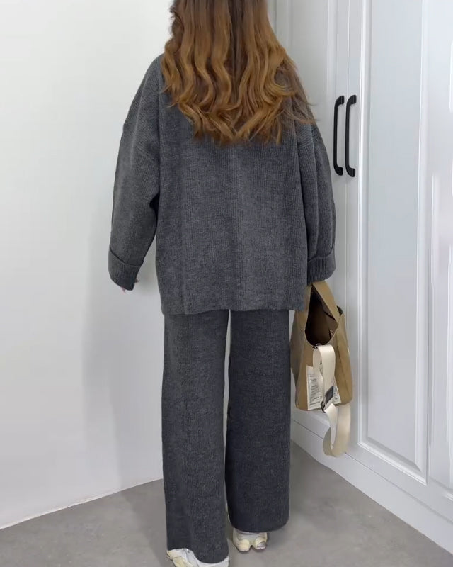 Comfy Two-Piece Set – Women's Loungewear With Relaxed Fit & Matching Pants