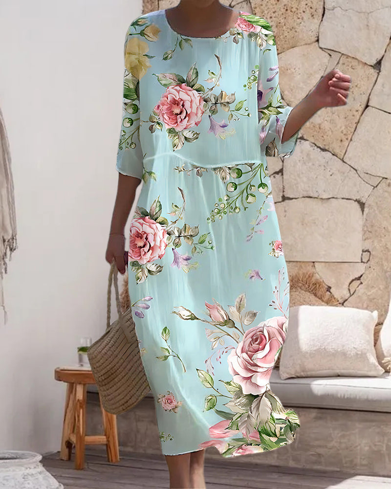 Elegant Floral Dress – Lightweight Summer Dress With Flattering Silhouette
