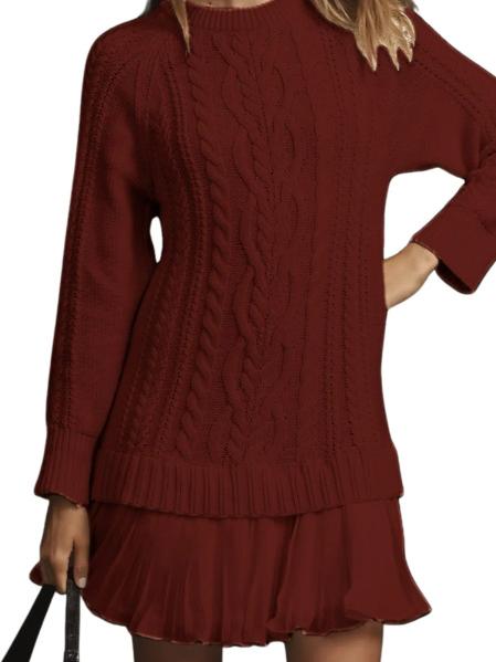 Twist Knit Sweater Dress | Flattering Soft Knit Fabric Casual & Winter Outfit