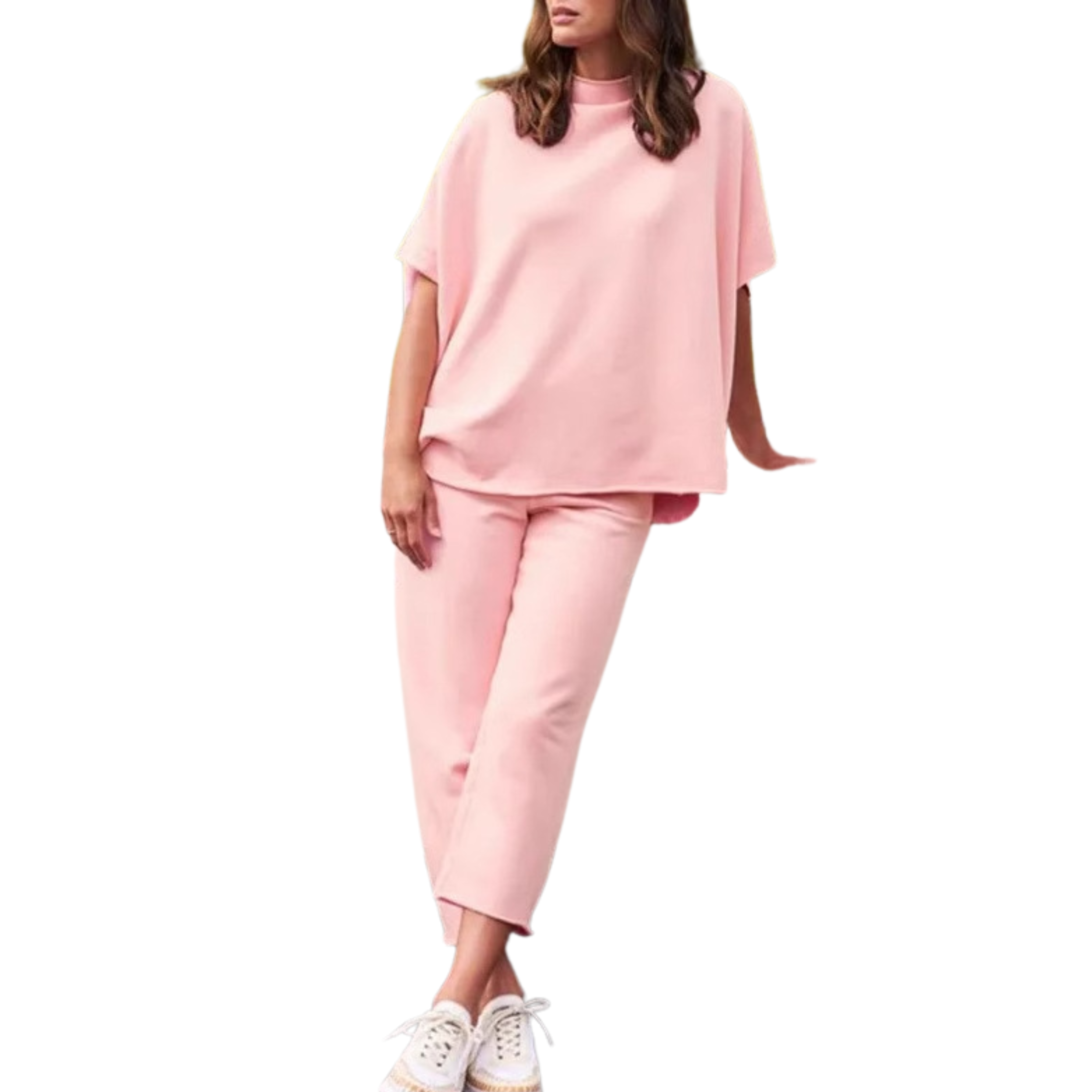 Batwing Sleeve Comfort Set - Relaxed Loungewear With Versatile Lounge Wear Style