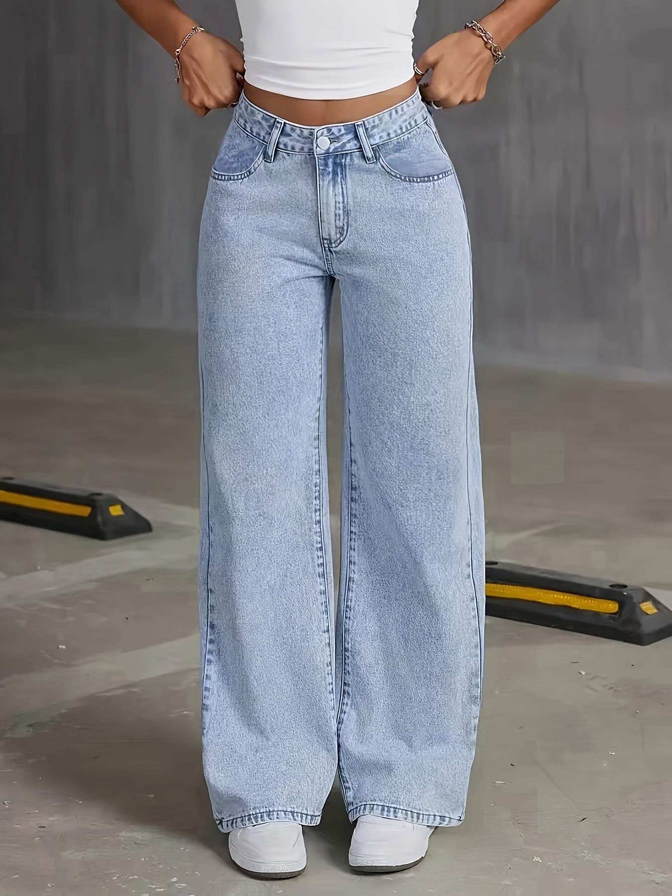 High Waisted Denim PHILIPPA™ – Wide Leg Jeans With Flattering Fit & Vintage Style