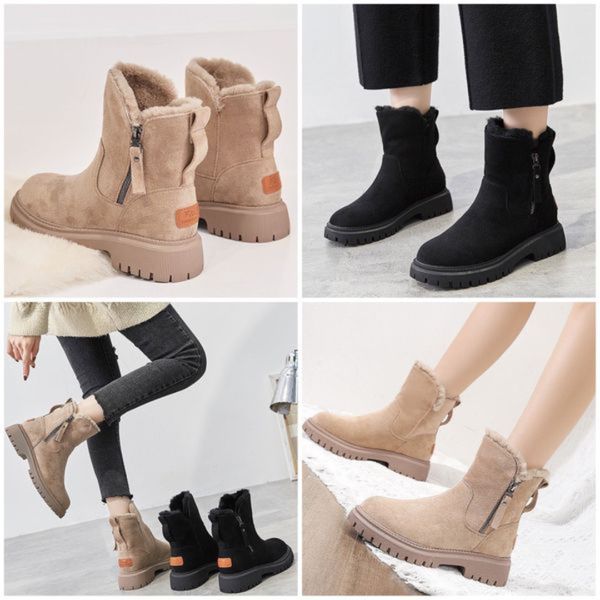 Warm Insulated Boots - Women's Winter Footwear With Traction Sole & Cozy Comfort