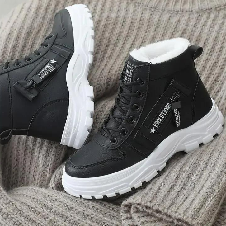 Fur-Lined Winter Boots - Waterproof Cozy Winter Footwear with Non Slip Sole