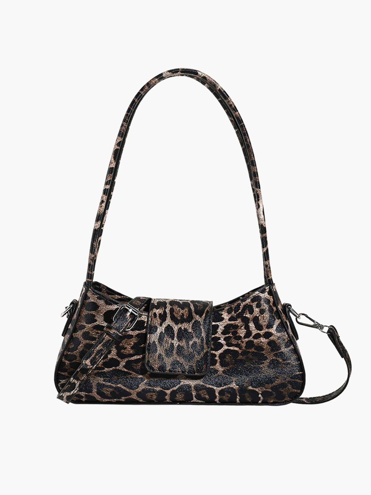 Sleek Leopard Bag – Stylish Buckle Purse | Vegan Leather Compact Arm Candy