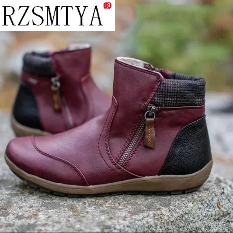 Botines Mujer Negros - Comodidad y Estilo Retro en Talla Grande 1