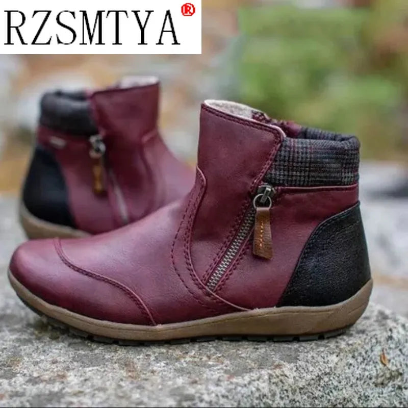 Botines Mujer Negros - Comodidad y Estilo Retro en Talla Grande 3