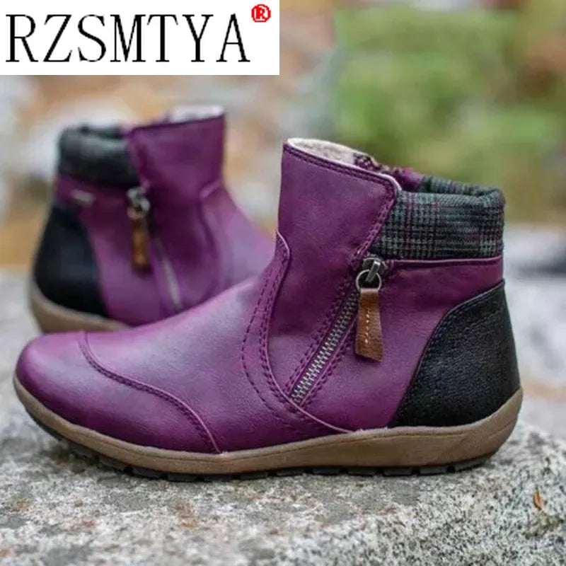 Botines Mujer Negros - Comodidad y Estilo Retro en Talla Grande 4