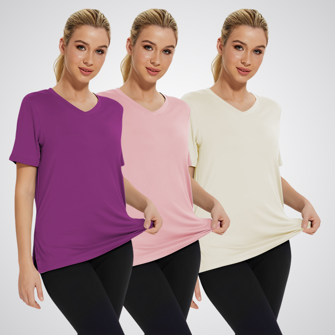 Relaxed Everyday Tee – 3 Pack Cotton Blend Crew Neck Shirt | Soft Breathable Fabric