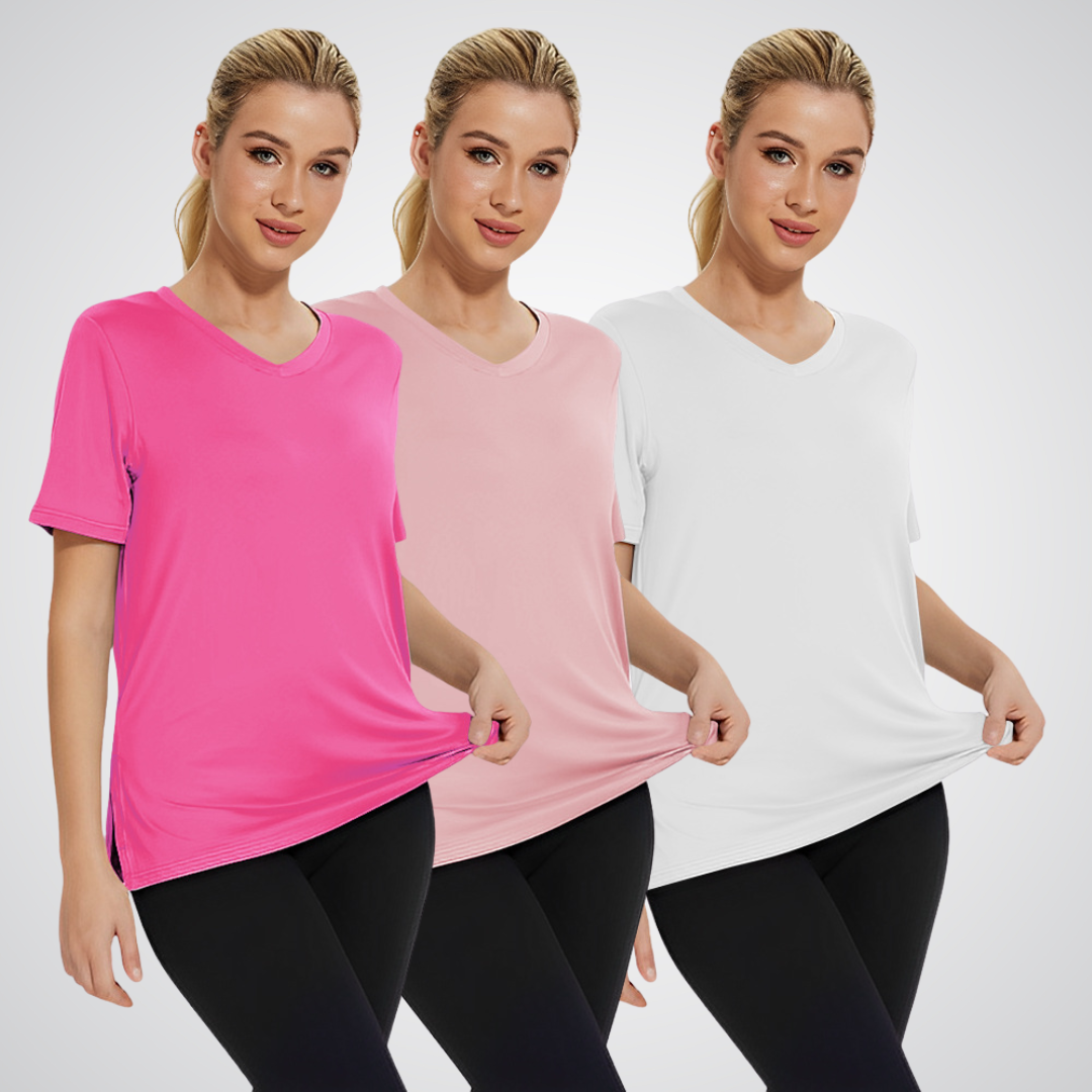 Relaxed Everyday Tee – 3 Pack Cotton Blend Crew Neck Shirt | Soft Breathable Fabric