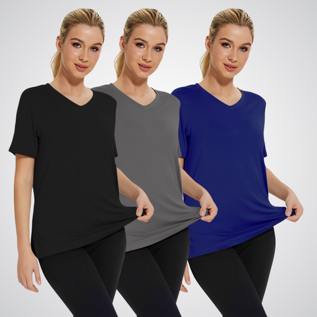 Relaxed Everyday Tee – 3 Pack Cotton Blend Crew Neck Shirt | Soft Breathable Fabric
