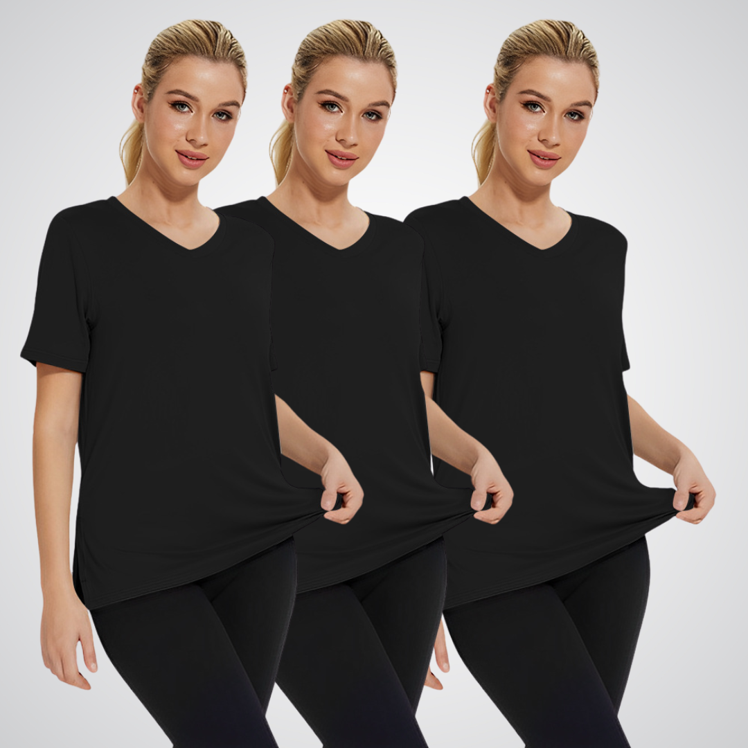 Relaxed Everyday Tee – 3 Pack Cotton Blend Crew Neck Shirt | Soft Breathable Fabric