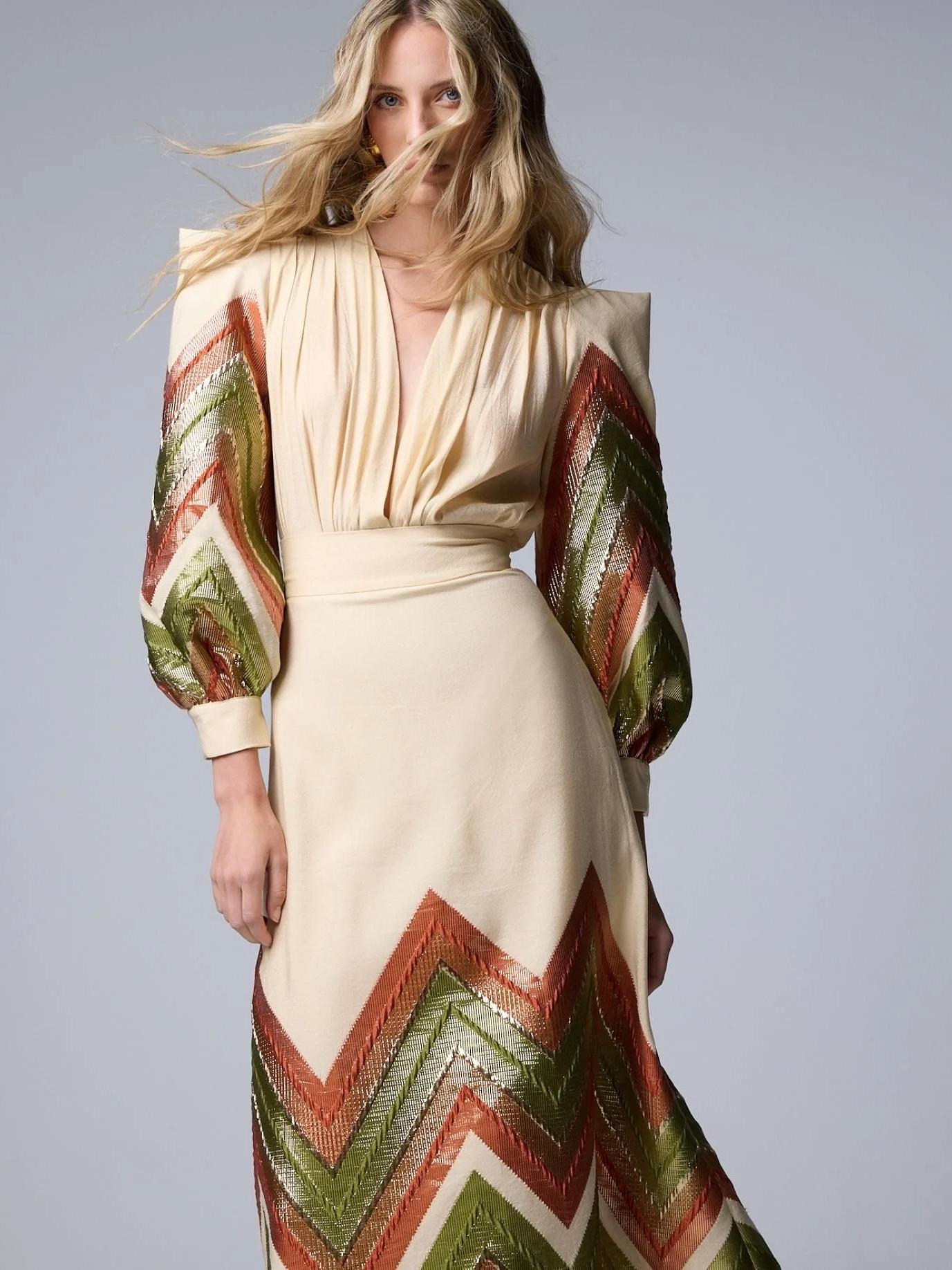 Puff Sleeves Bodysuit Featuring Structured Design - Elegant Midi Skirt Set