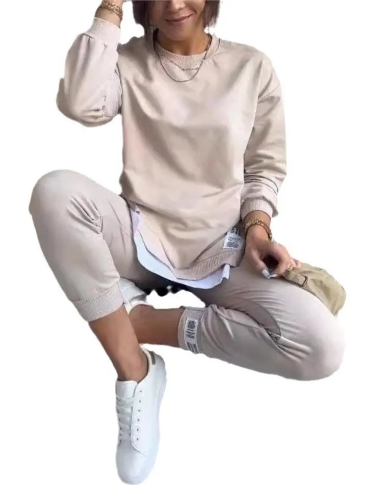 Conjunto Deportivo Mujer de Sudadera y Pantalones Largos, Estilo Casual Otoño Invierno, Material Suave y Cómodo