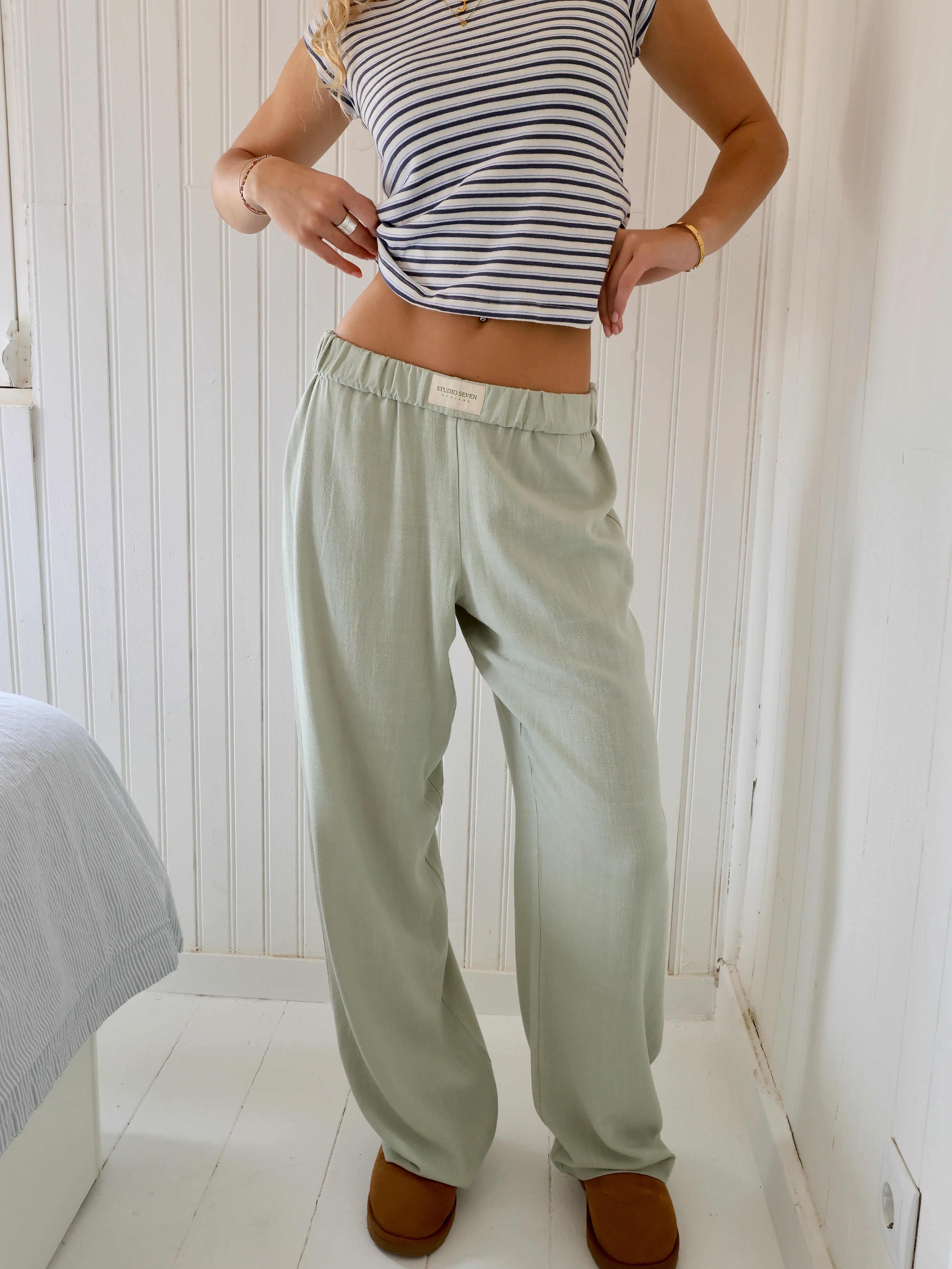 Easygoing Lounge Trousers – Emma Relaxed Fit Pants With Adjustable Waistband