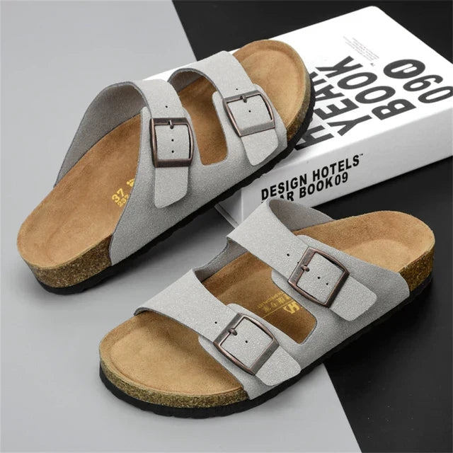 Leather Casual Sandals – Lightweight Summer Footwear With Cushioned Footbed