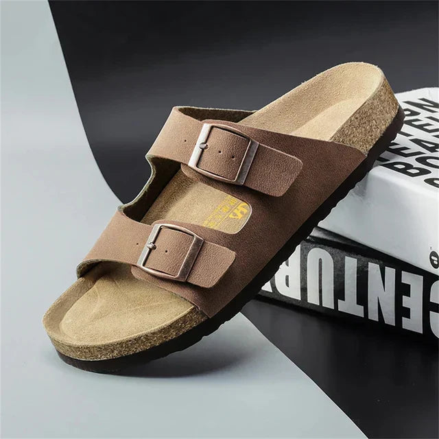 Leather Casual Sandals – Lightweight Summer Footwear With Cushioned Footbed