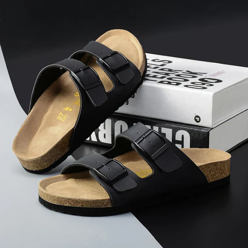 Leather Casual Sandals – Lightweight Summer Footwear With Cushioned Footbed