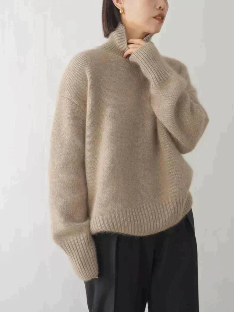 Luxe Turtleneck Sweater – Cashmere Soft Warm Winter Knitwear For Women