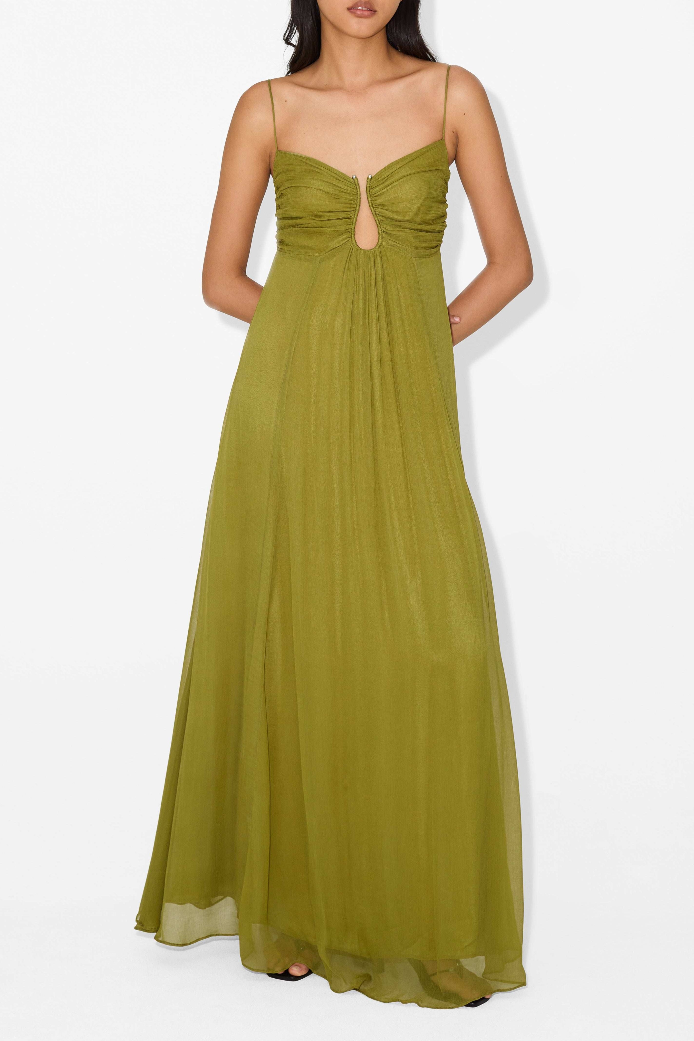 High Neck Maxi Dress – Classic Elegant Evening Gown With Lightweight Breathable Fabric