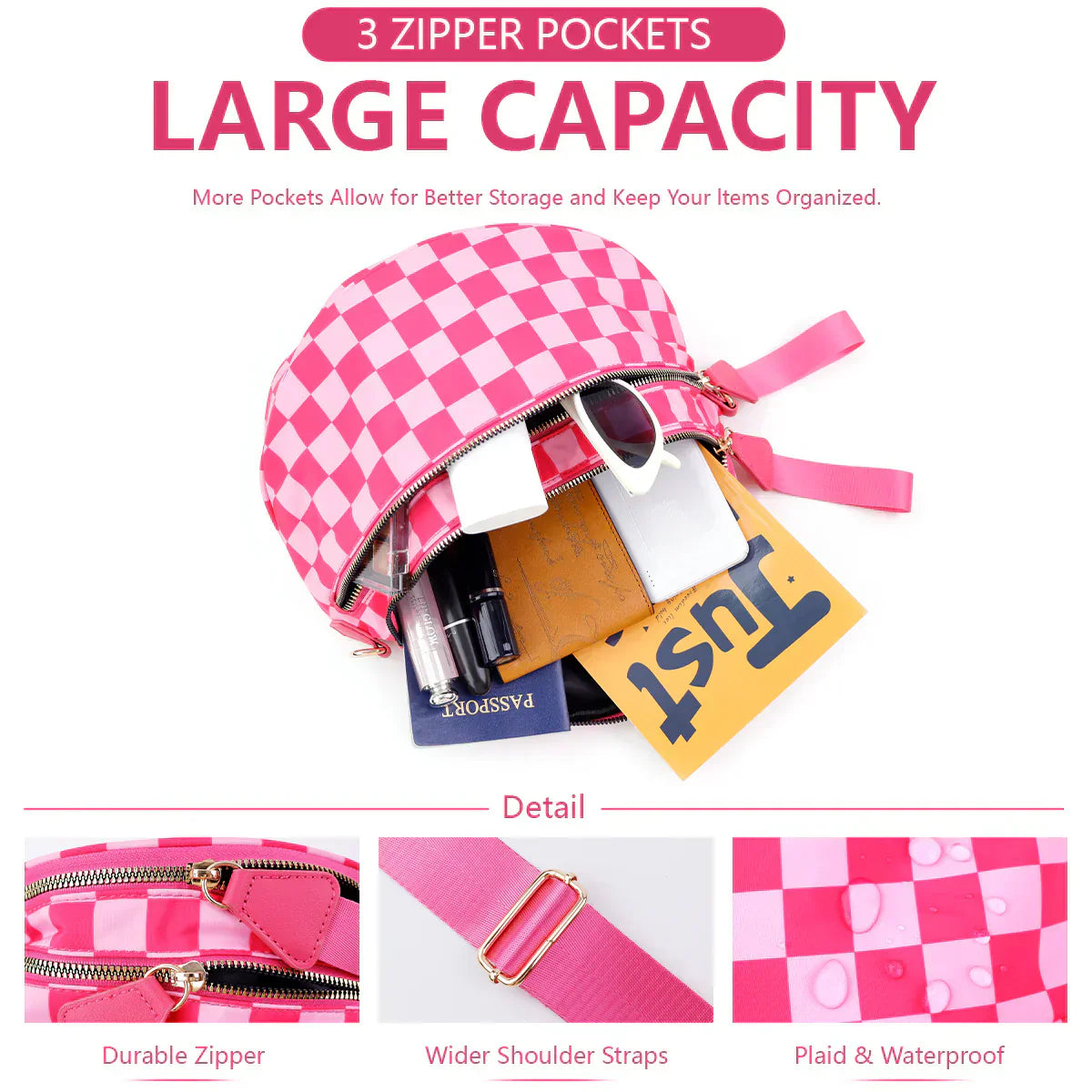 Crossbody Bum Bag – Everyday Lightweight Adjustable Waist Bag for Women