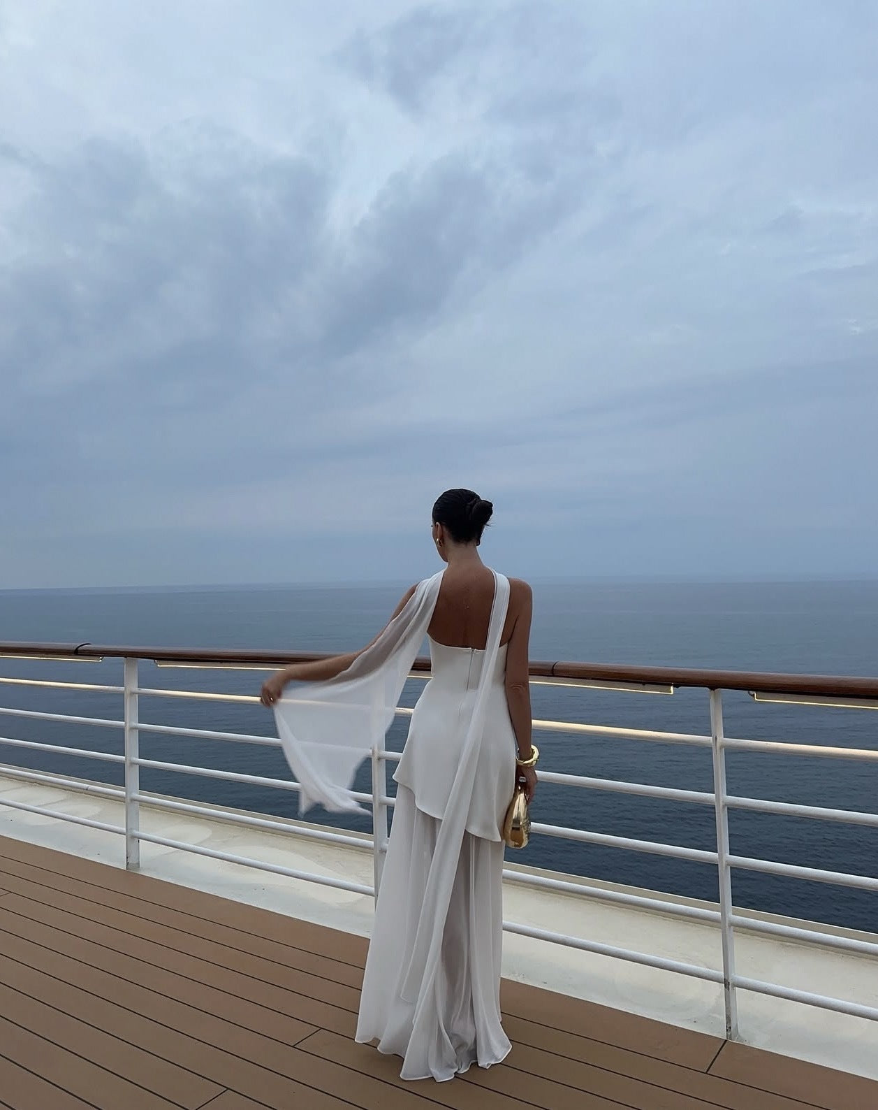 Strapless Maxi Dress – Ariadne Patchwork Mesh Asymmetrical Hem Elegant Party Gown