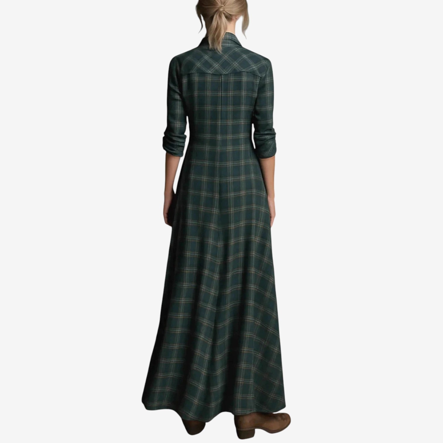 Maxi Shirt Dress – Classic Button Down Dress With Adjustable Waist Tie & Flowy Silhouette