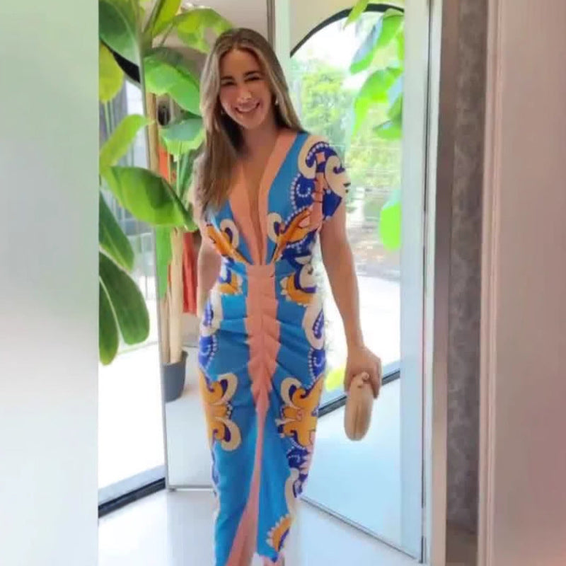 Elegant Midi Dress – Casual Lightweight Summer Dress With Flattering Midi Length