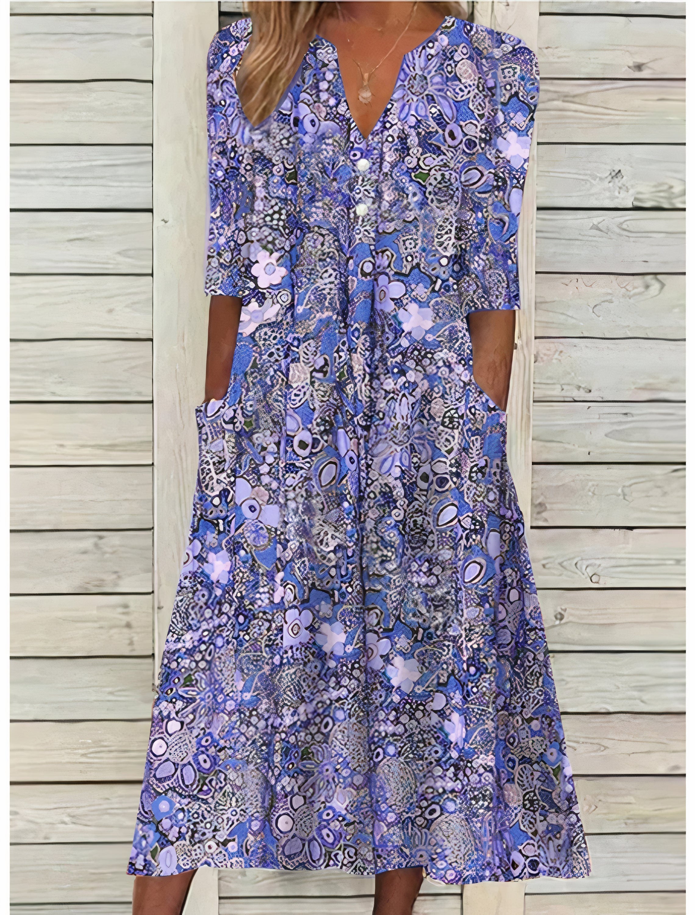 Elegant Cotton Dress – Lightweight Summer Sundress With Flowing Silhouette
