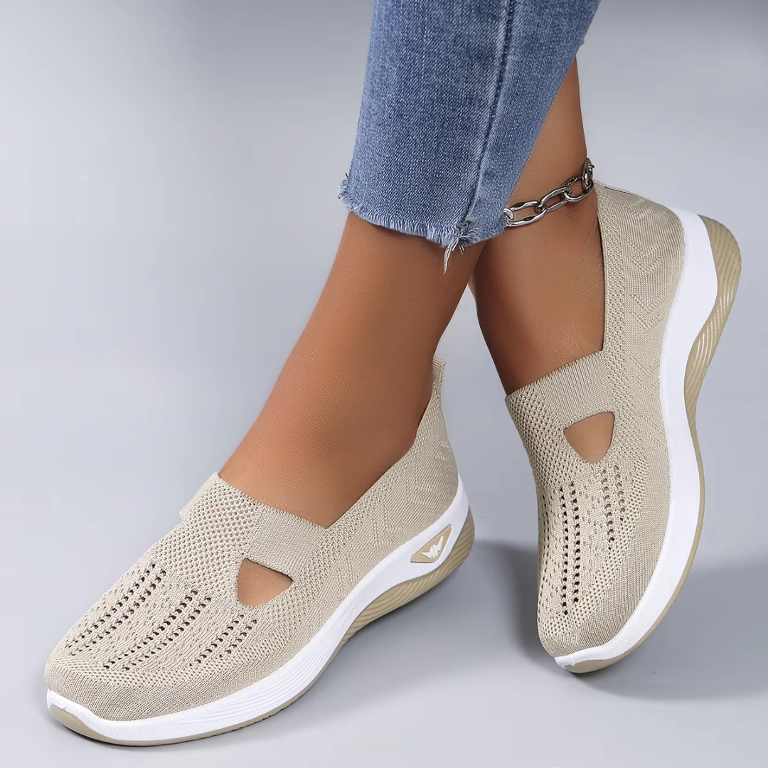 Orthopaedic Slip-On Shoes - Women's Comfortable Footwear with Arch Support & Gel Sole