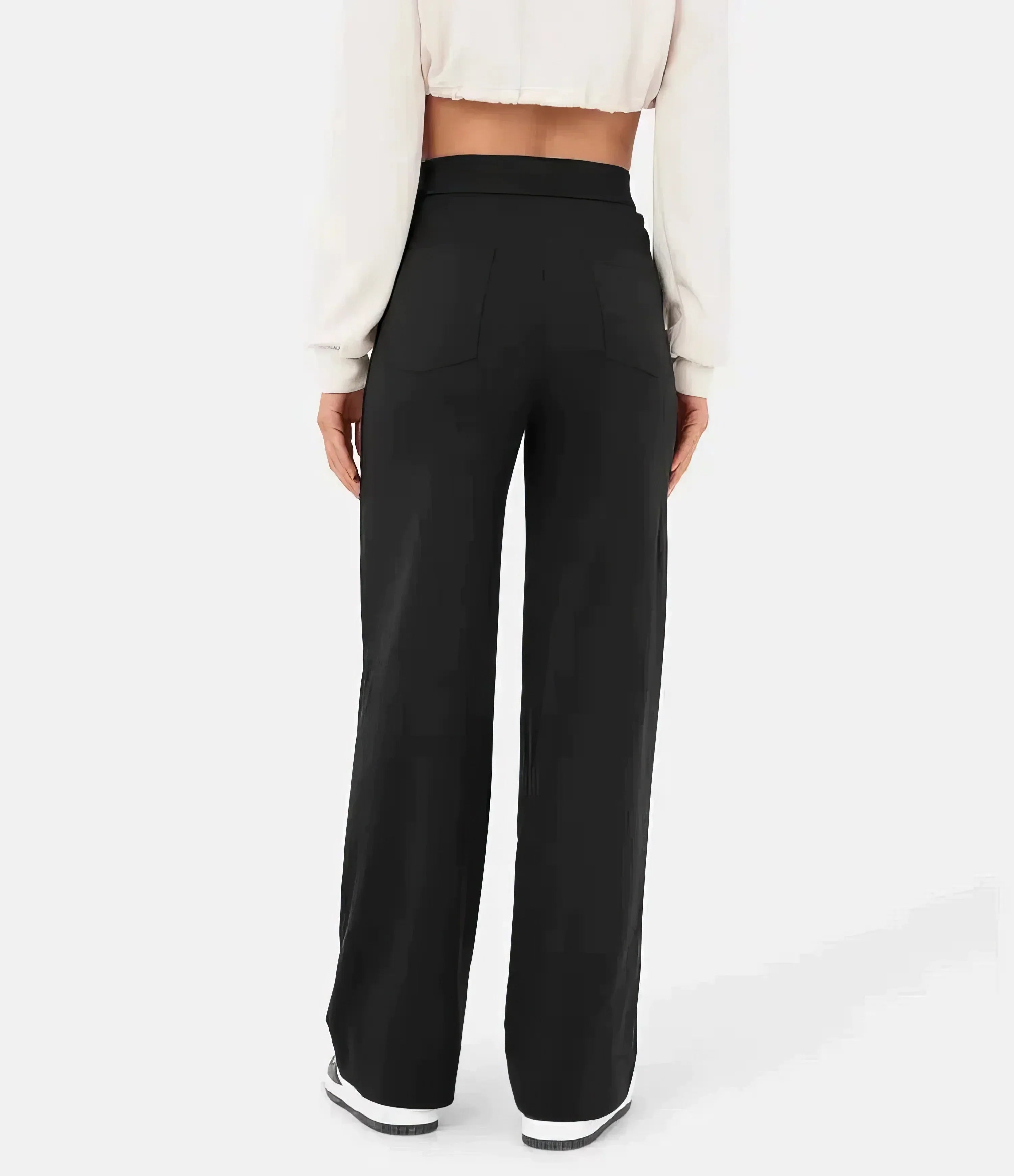 High Waisted Trousers – Tailored Slim Fit Pants | Comfortable Cotton Blend