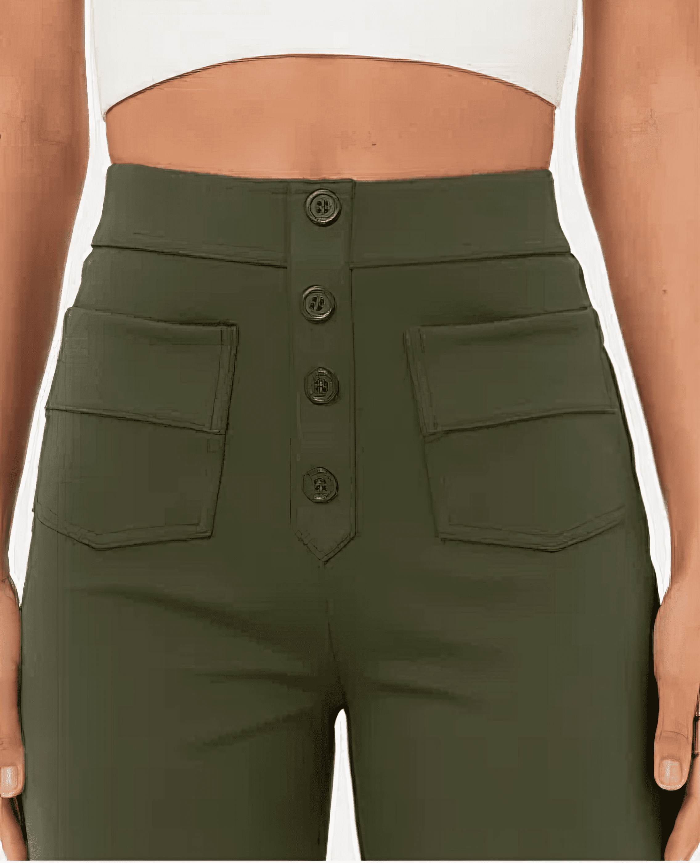 High Waisted Trousers – Tailored Slim Fit Pants | Comfortable Cotton Blend