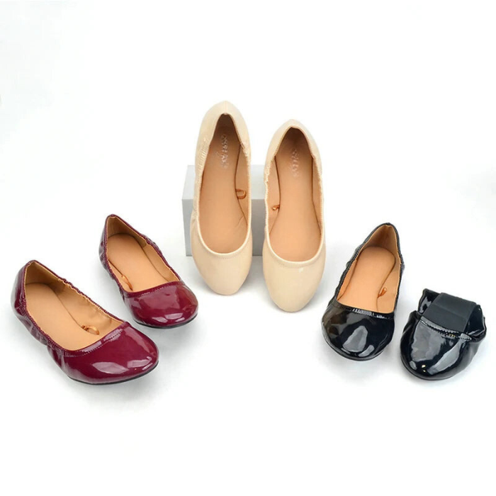 Foldable Ballet Shoes – Comfortable Ballet Flats With Soft Cushioned Insoles