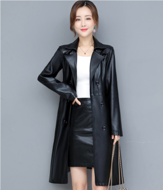 Women's Trench Coat – Elegant Long Classic Slim Fit Overcoat for Winter