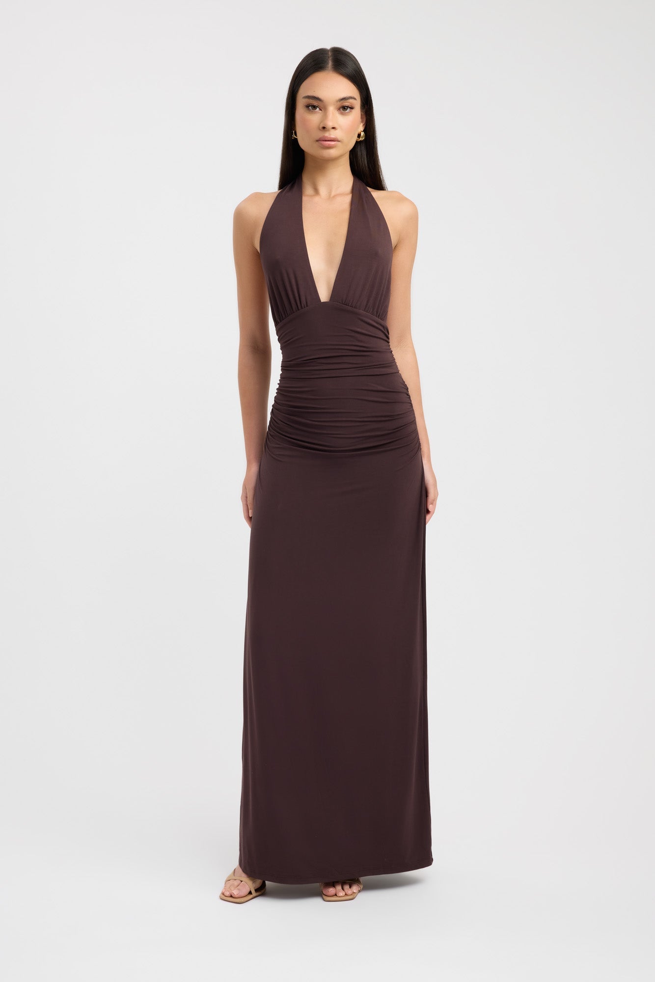 Halter Maxi Dress – Elegant Flowing Gown for Weddings & Formal Evenings