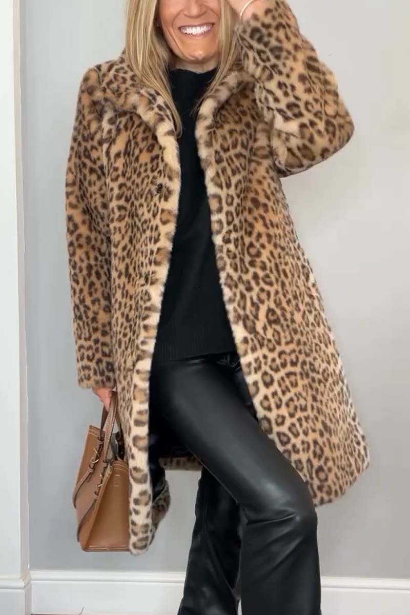 Leopard Winter Coat | Women's Insulated Warm Winter Jacket With Bold Leopard Design