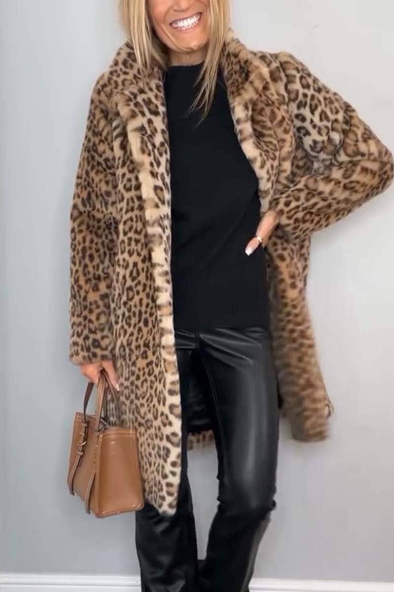 Leopard Winter Coat | Women's Insulated Warm Winter Jacket With Bold Leopard Design