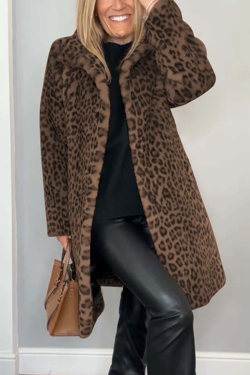 Leopard Winter Coat | Women's Insulated Warm Winter Jacket With Bold Leopard Design