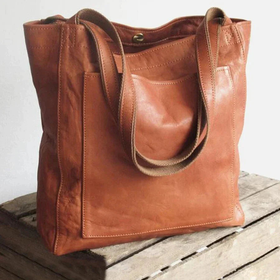 Premium Leather Bag | Stylish Spacious Genuine Leather Handbag With Adjustable Strap