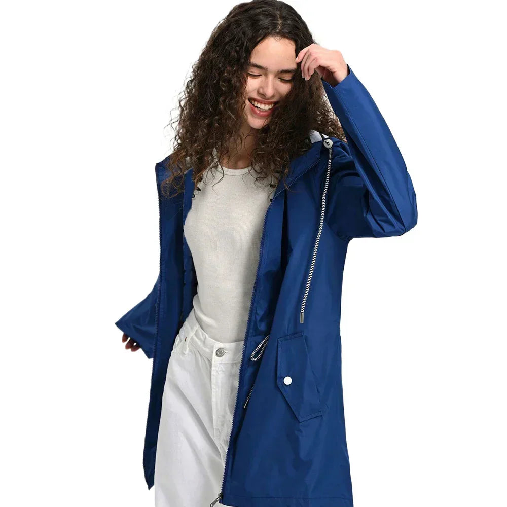 Lightweight Women's Raincoat – Water-Resistant Jacket With Hood, Breathable & Packable