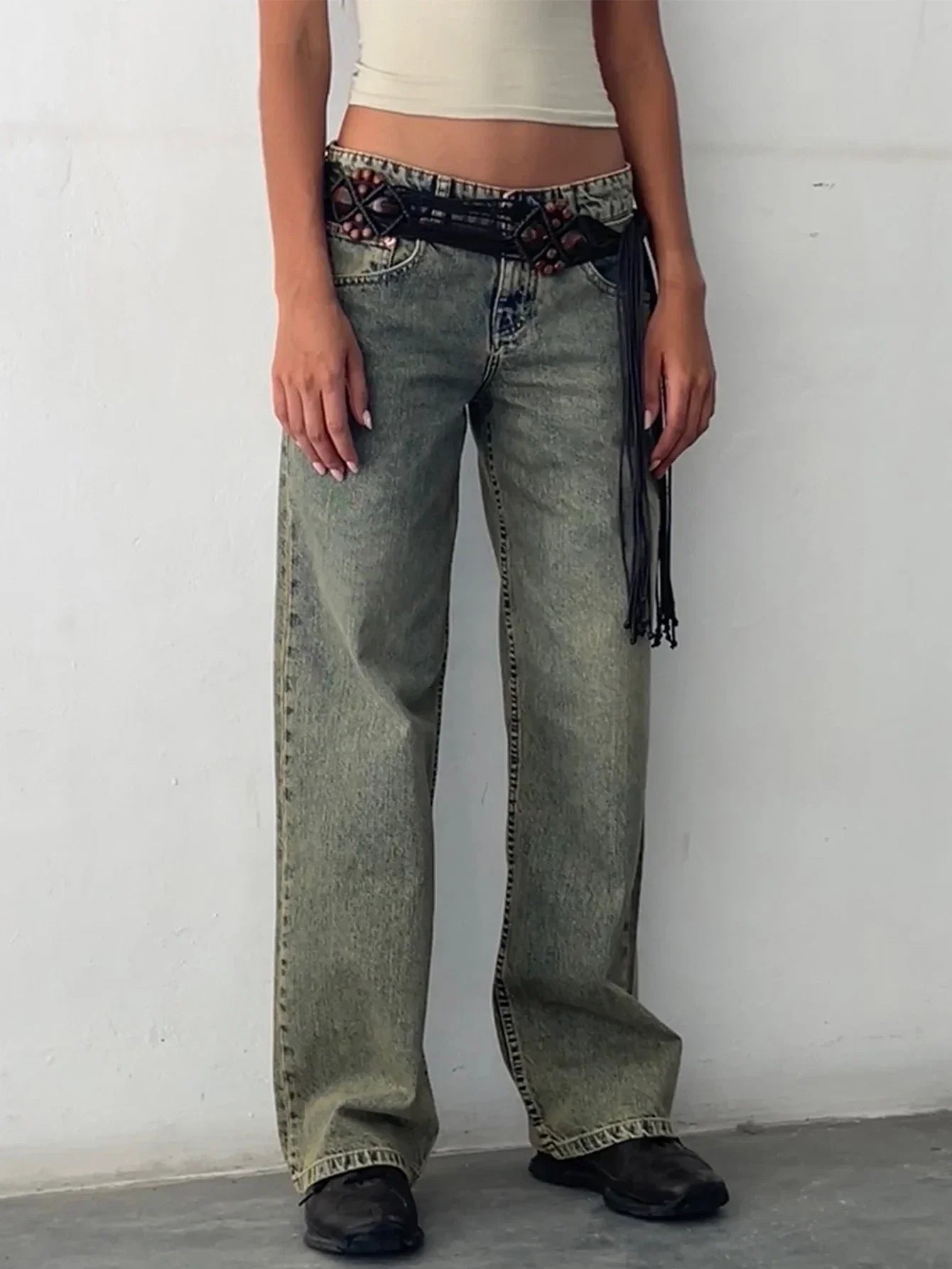 Vintage Baggy Jeans – Relaxed Fit Casual Denim Pants | High Waist Retro Wash