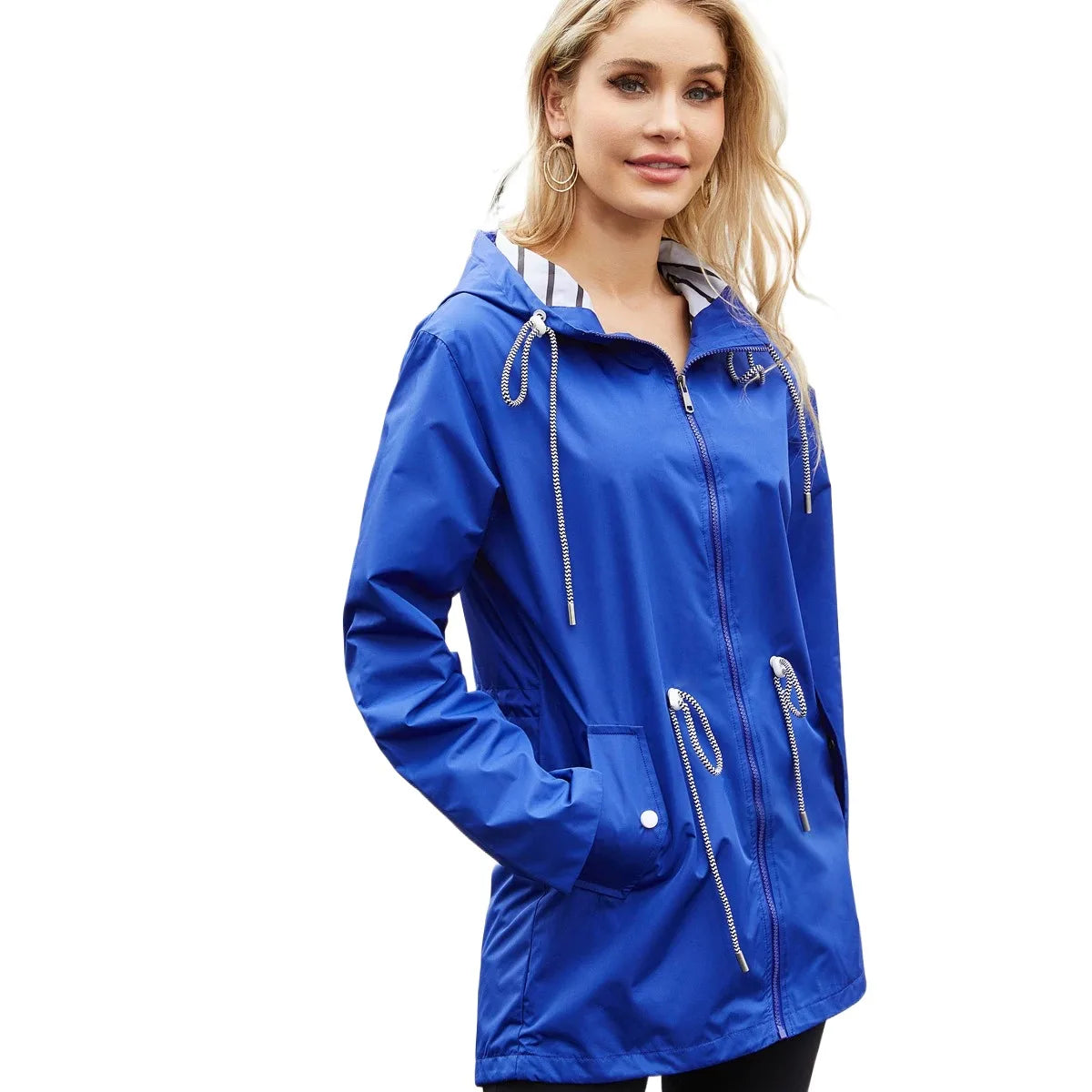 Lightweight Women's Raincoat – Water-Resistant Jacket With Hood, Breathable & Packable